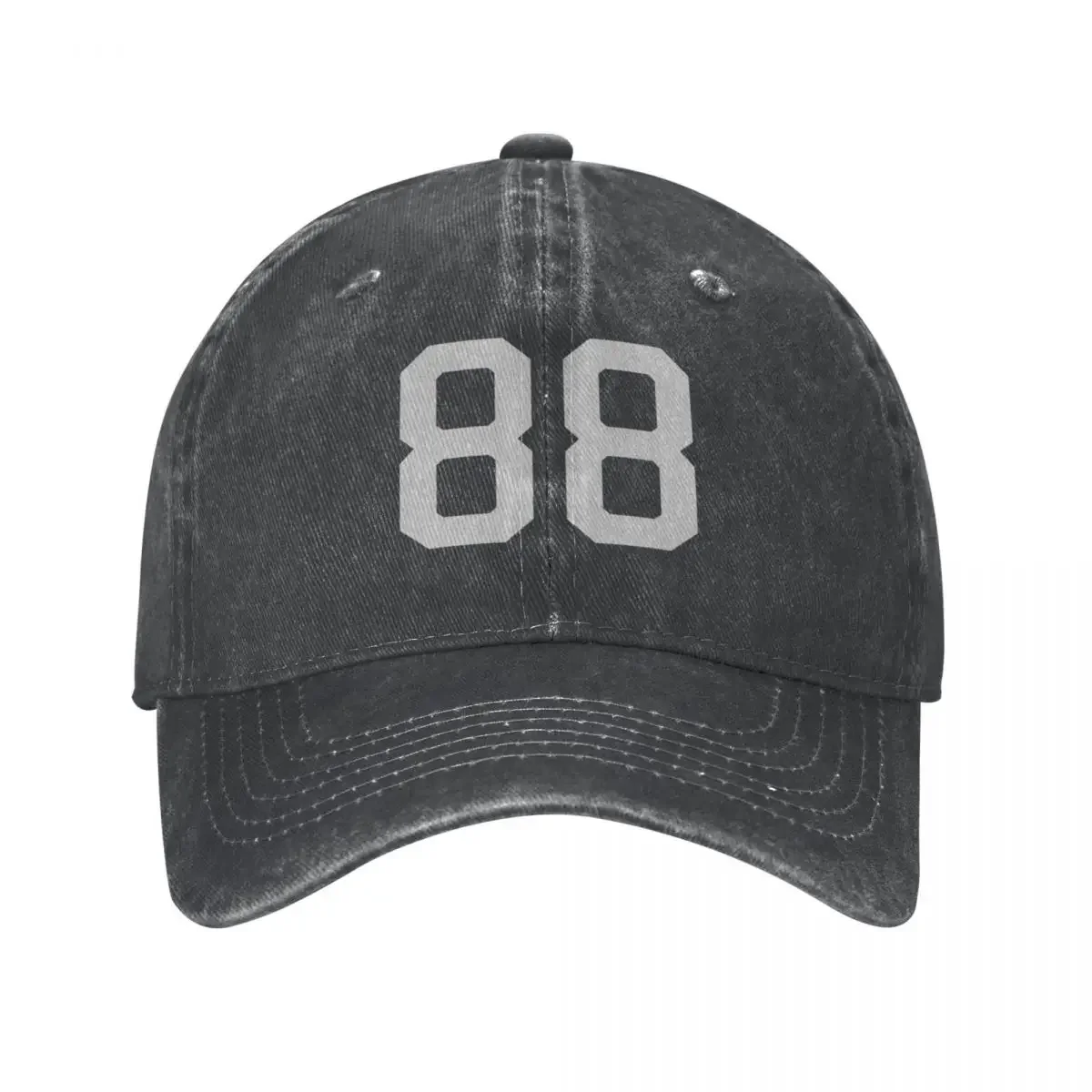 Number 88, grey on black sports jersey number eighty eight Cowboy Hat Designer Hat Women'S Golf Clothing Men'S