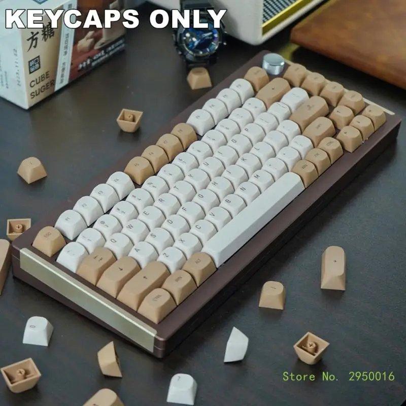 119Keys Tiramisu Keycap for Mechanical Keyboards PBT DyeSubbed KeyCaps for Keyboards Switches