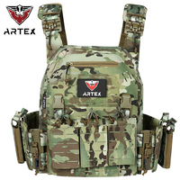 Artex 1000D Quick Release Modular Laser Cutting Molle System Tactical Vest with Double Triple Magazine Pouch