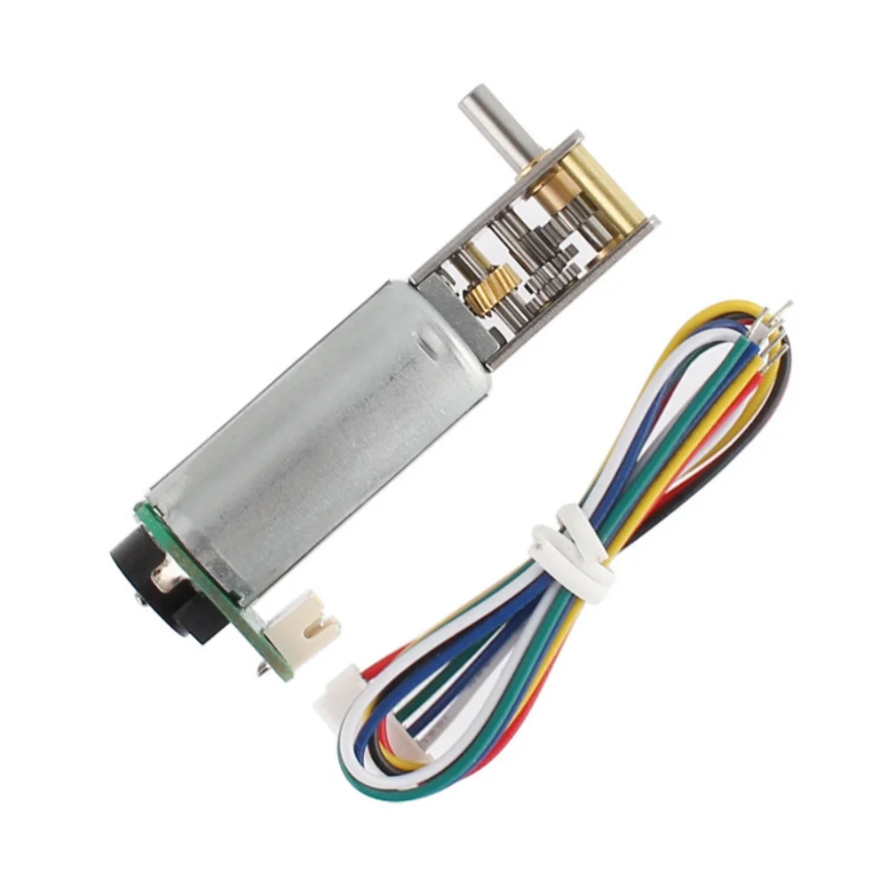GW12T-050 Hall Encoder Worm Gear Motor DC 6V 12V 24V Reversible Adjustable Speed Self Locking Turbine Worm Gear Motor Reducer