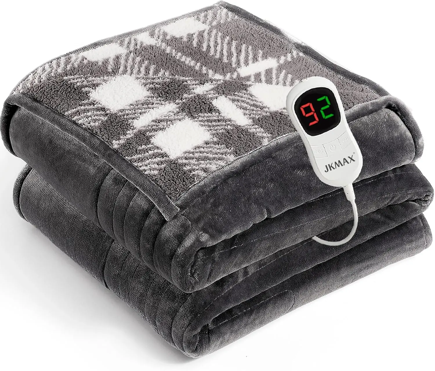 

72x84 Flannel Electric Blanket with 10 Heat Levels, 5 Timers & ETL Safety for Adults