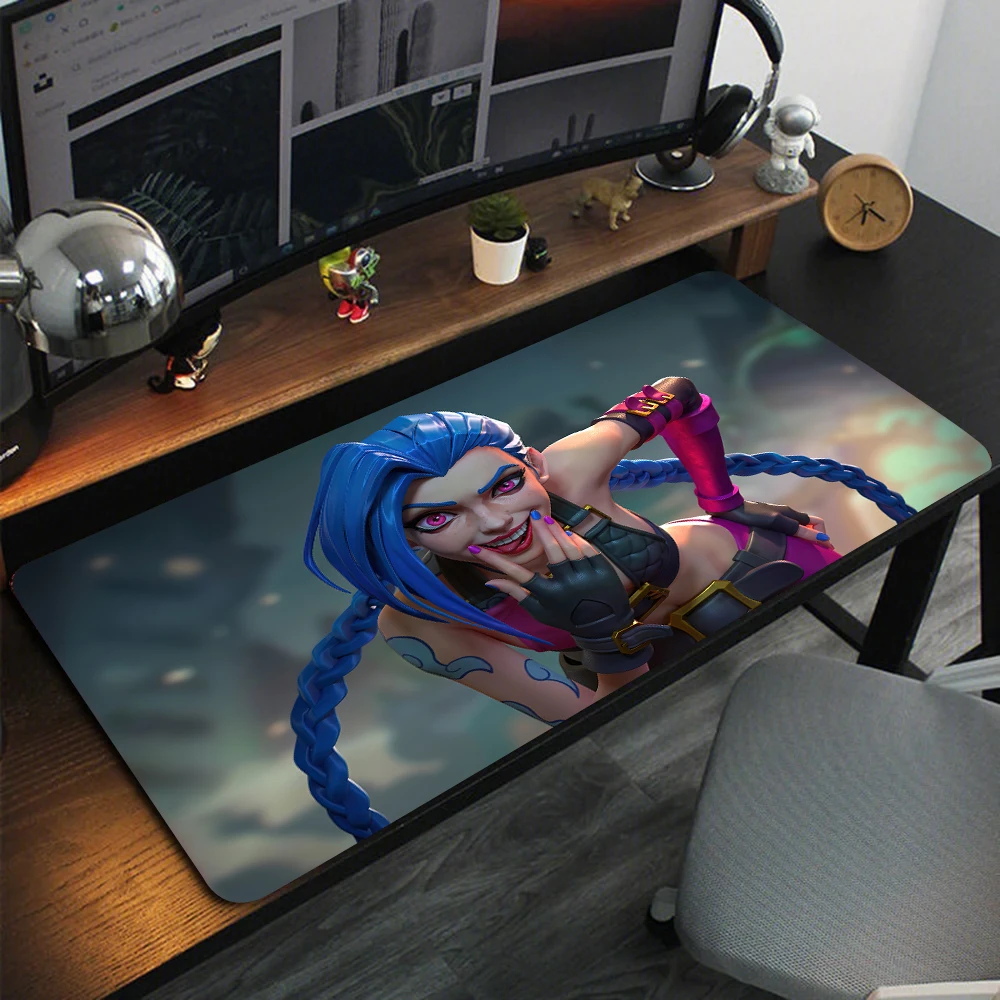 Jinx Anime Mouse Pad Gaming XL Home New HD Mousepad XXL 90x40cm Non-Slip Rubber Office Computer Keyboard Carpet Laptop Mice Pads