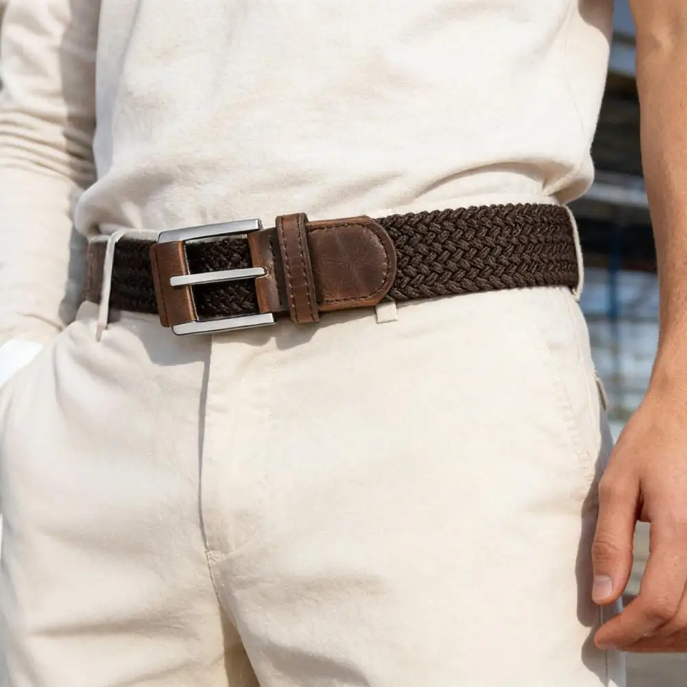 Stretch Woven Breathable Alloy Pin Buckle Belt for Men Women High Quality Casual Jeans Golf Canvas Multifunctional Outdoor Belt