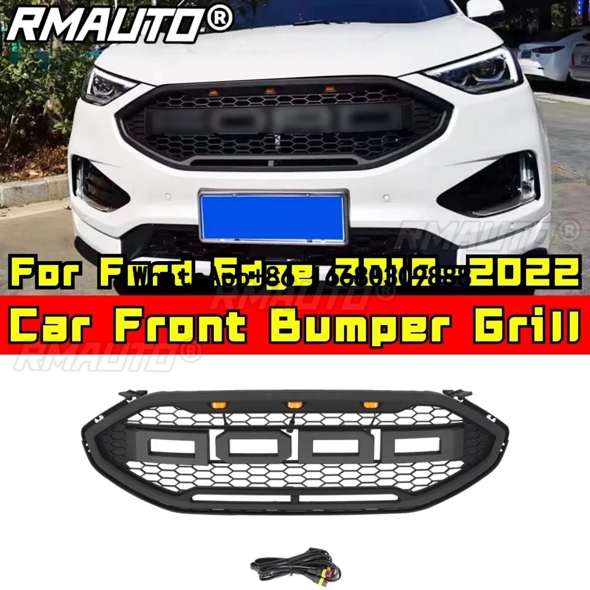 For Ford Edge 2019-2022 Car Front Bumper Grill Racing Grills Car Grille Body Kit Car Accessories