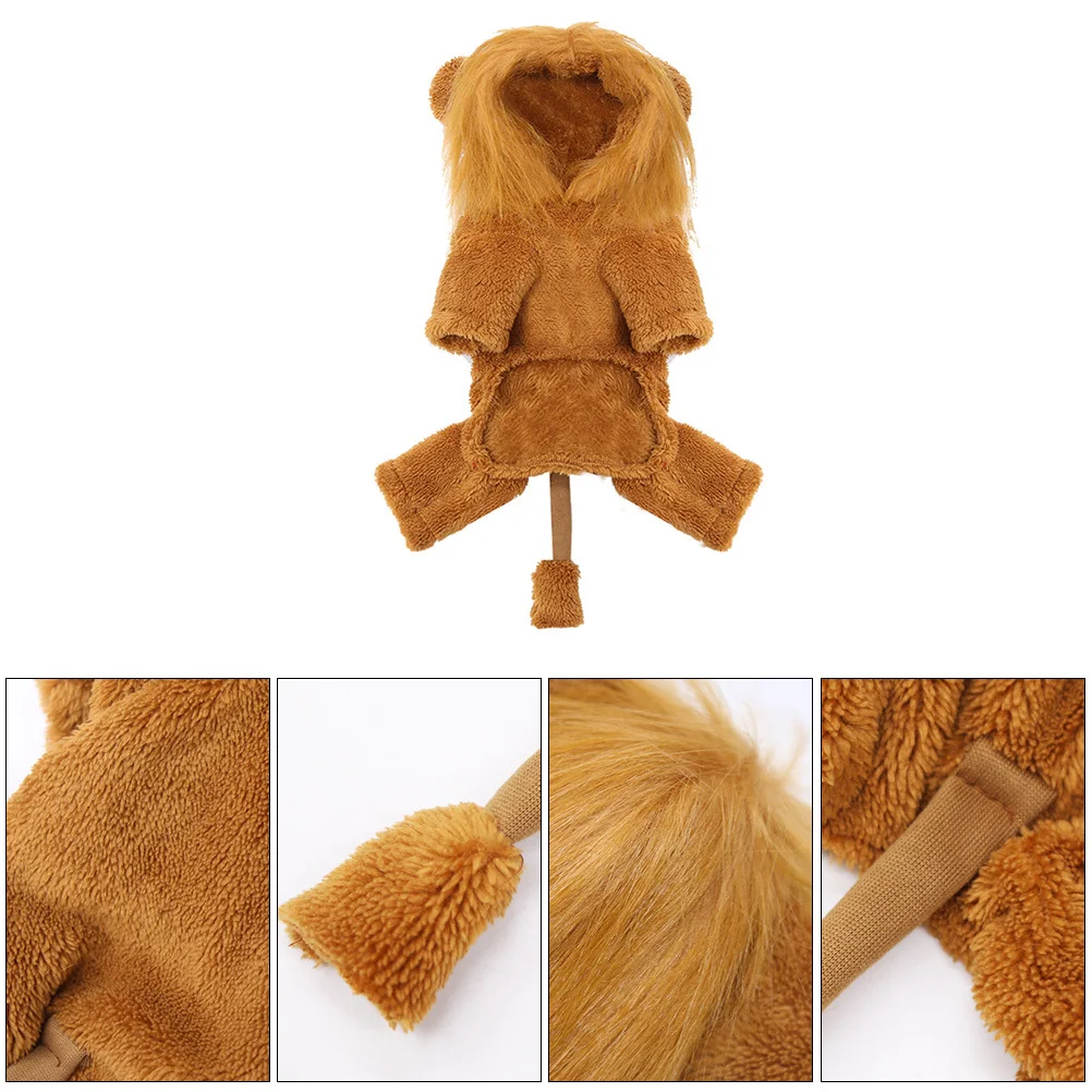 

1Pcs Pet Costume Dog Clothes Lion Shape Design Fashionable Pet Supplies for Halloween Christmas Cosplay Comfortable Fit Small