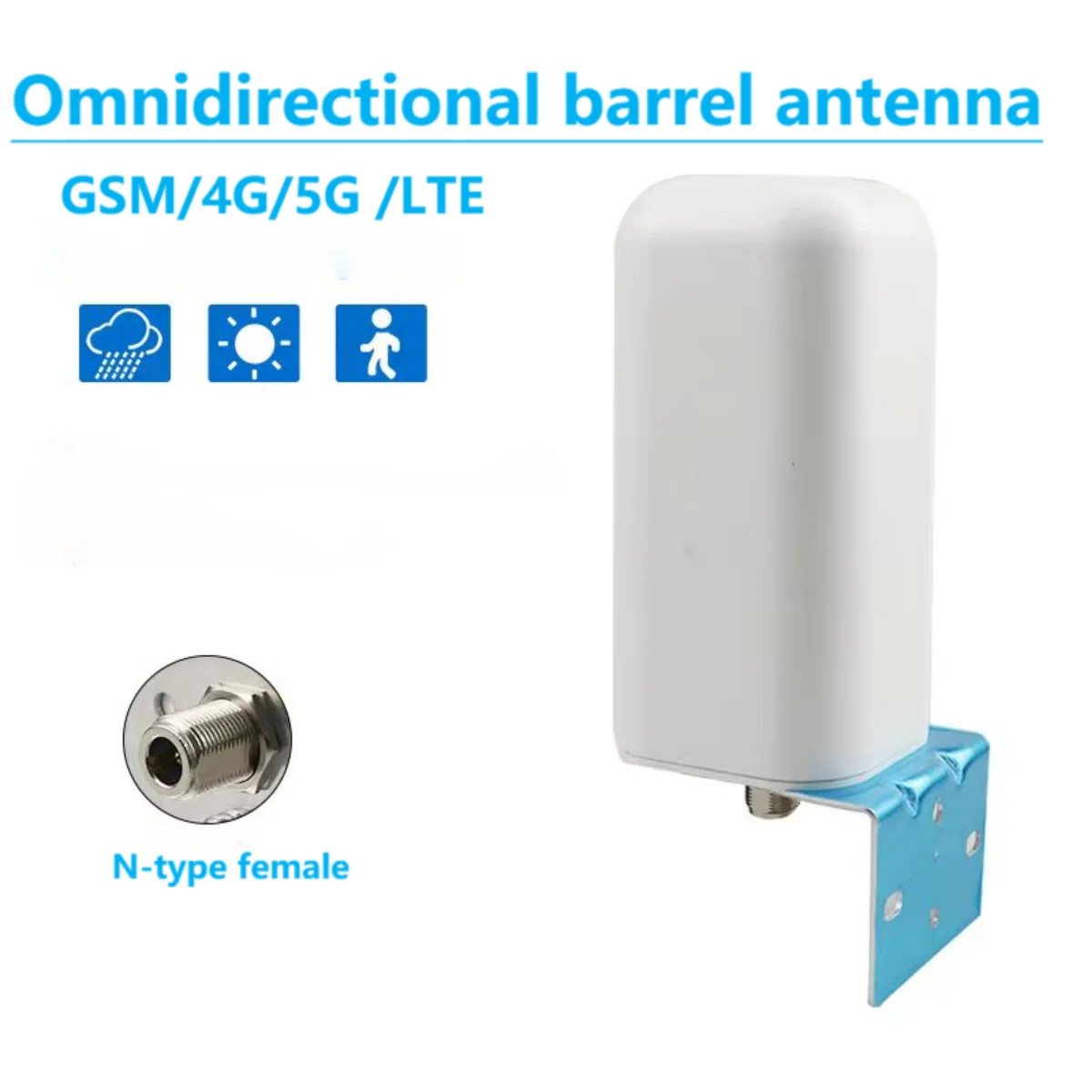 Antena omnidireccional celular de banda ancha impermeable para exteriores 18dBi montaje en pared de alta ganancia 2G/3G/4G/5G LTE/5G