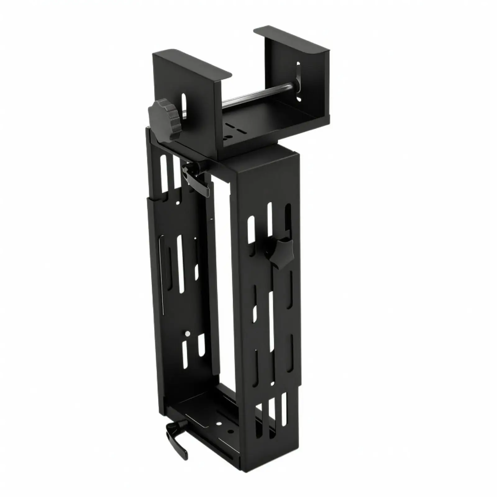 Suspended Computer Case Holder | Perforated Side Panels for ventilation, Ventilated, Adjustable computer chassis Hanger with