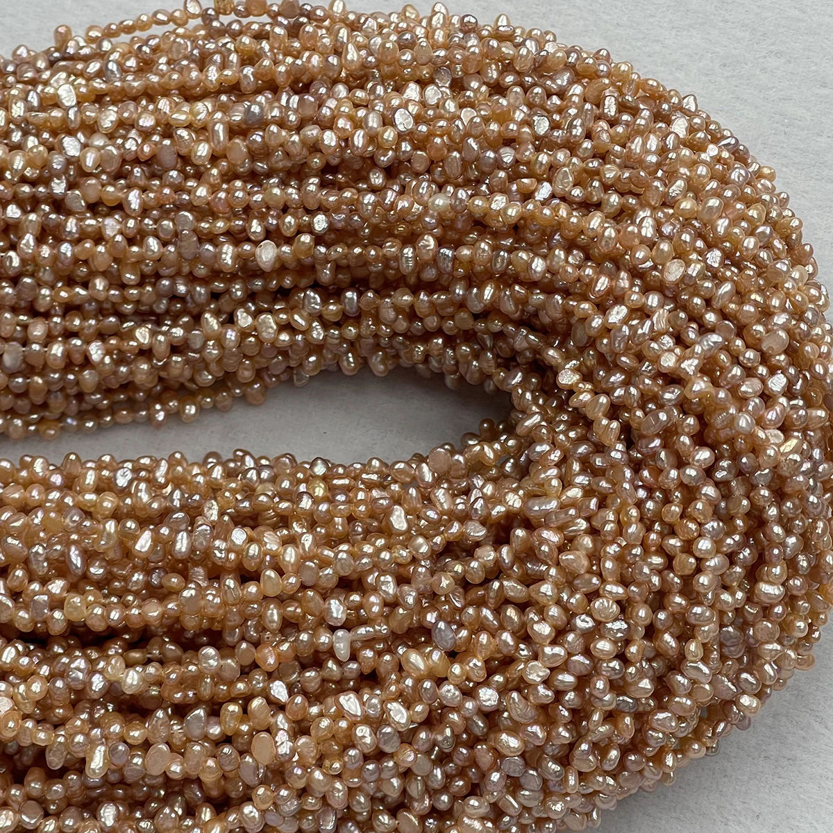 Top Sided Drilled Hole Pearl Natural Freshwater Pear 3-4mm For Jewelry Making DIY Necklace Earrings Bracelet Accessory