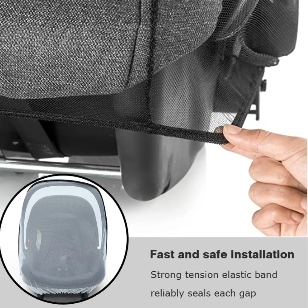 Polyester Baby Basket Shield Fine Mesh Anti-insect Stroller Mesh Cover Breathable Universal Fit Baby Mosquito Net Picnic