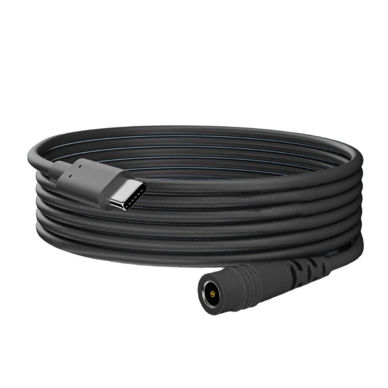 50 سنتيمتر 200 سنتيمتر 300 سنتيمتر 10 متر نوع-c ذكر إلى 5.5*2.1 مللي متر أنثى تمديد كابلات تيار مستمر موصل الطاقة 5.5x2.1 محول USB نوع C محول