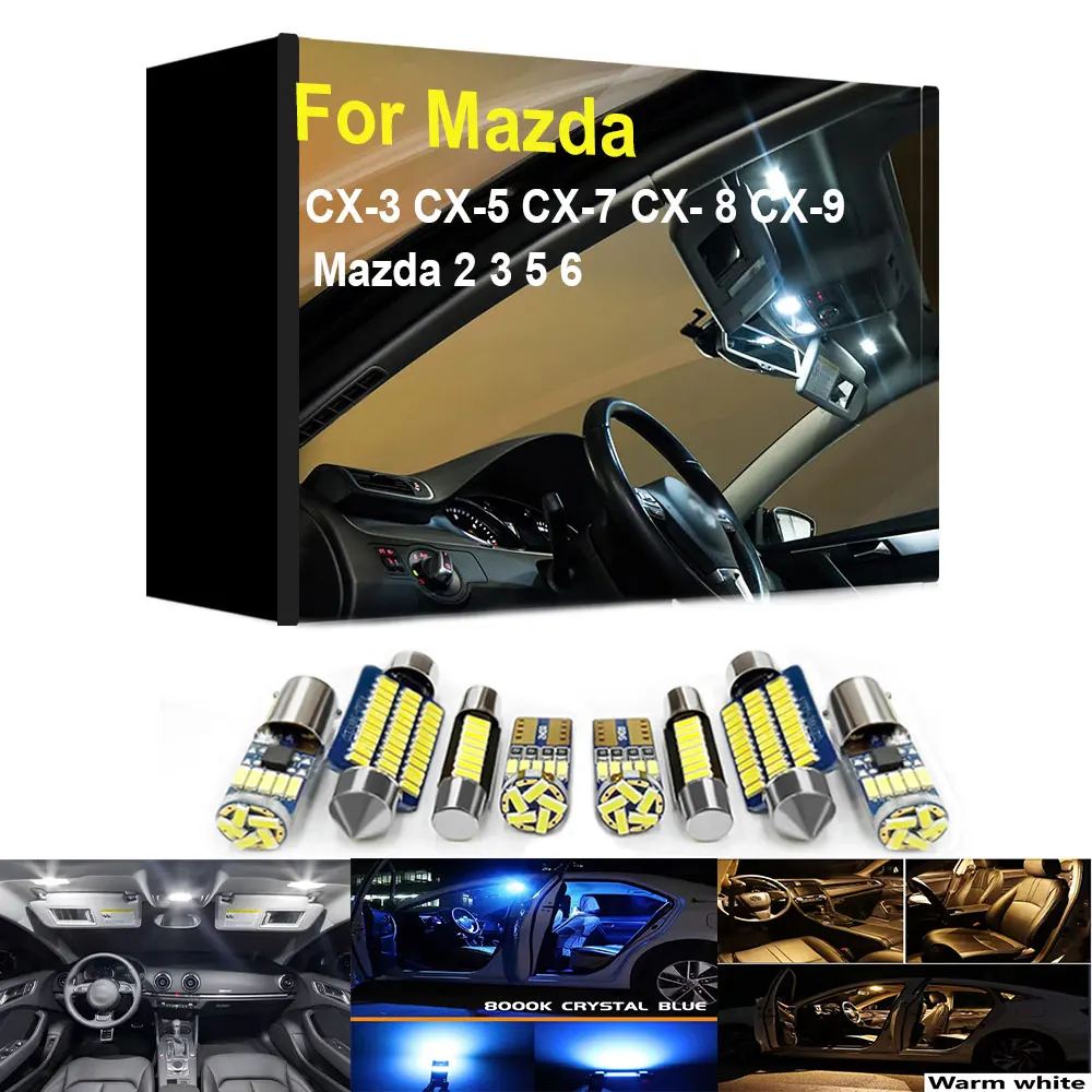 LED-Innenbeleuchtungs-Kit für Mazda 2 3 5 6 CX-9 CX3 CX-5 CX-7 CX-8 CX9 2007 2010 2014 2015 2016 2017 2018 2019 2020 2021 – Detail 1