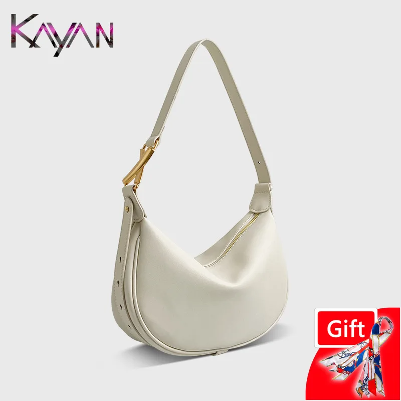 

High Quality Genuine Leather Women Single Strap Shoulder Dumpling Hobo Bag Large Capacity Female Underarm Handbag Ladies Purse