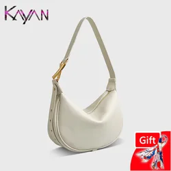 High Quality Genuine Leather Women Single Strap Shoulder Dumpling Hobo Bag Large Capacity Female Underarm Handbag Ladies Purse