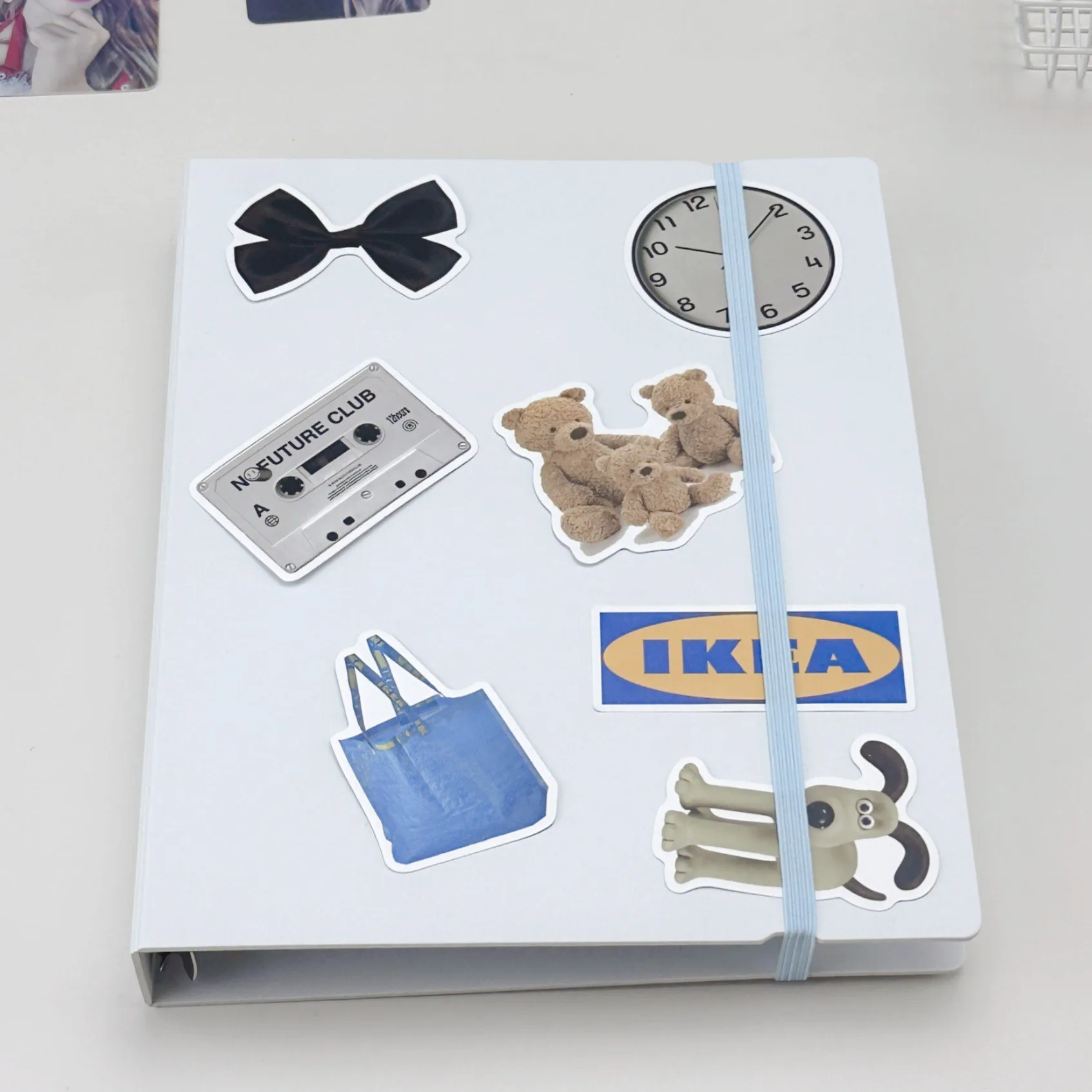 Ins Solid Color A5 Binder 4Grid Photocard Collect Book with Elastic Band 3inch Photo Album Idol Photos Holder Korean Girl Gift