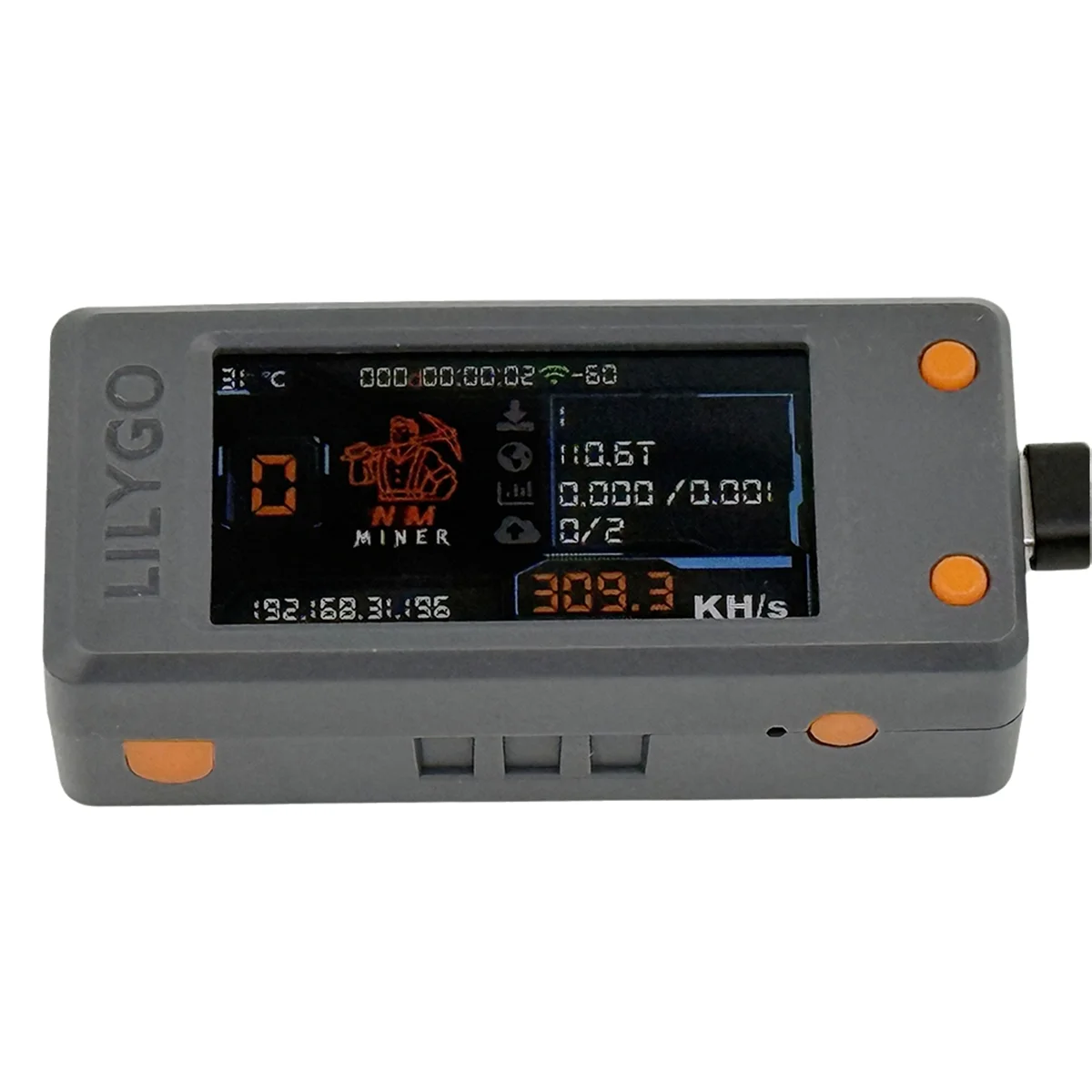 N22R_LILYGO NMMiner Nerdminer 308KH/S Hashrate BTC منفرد اليانصيب مينر