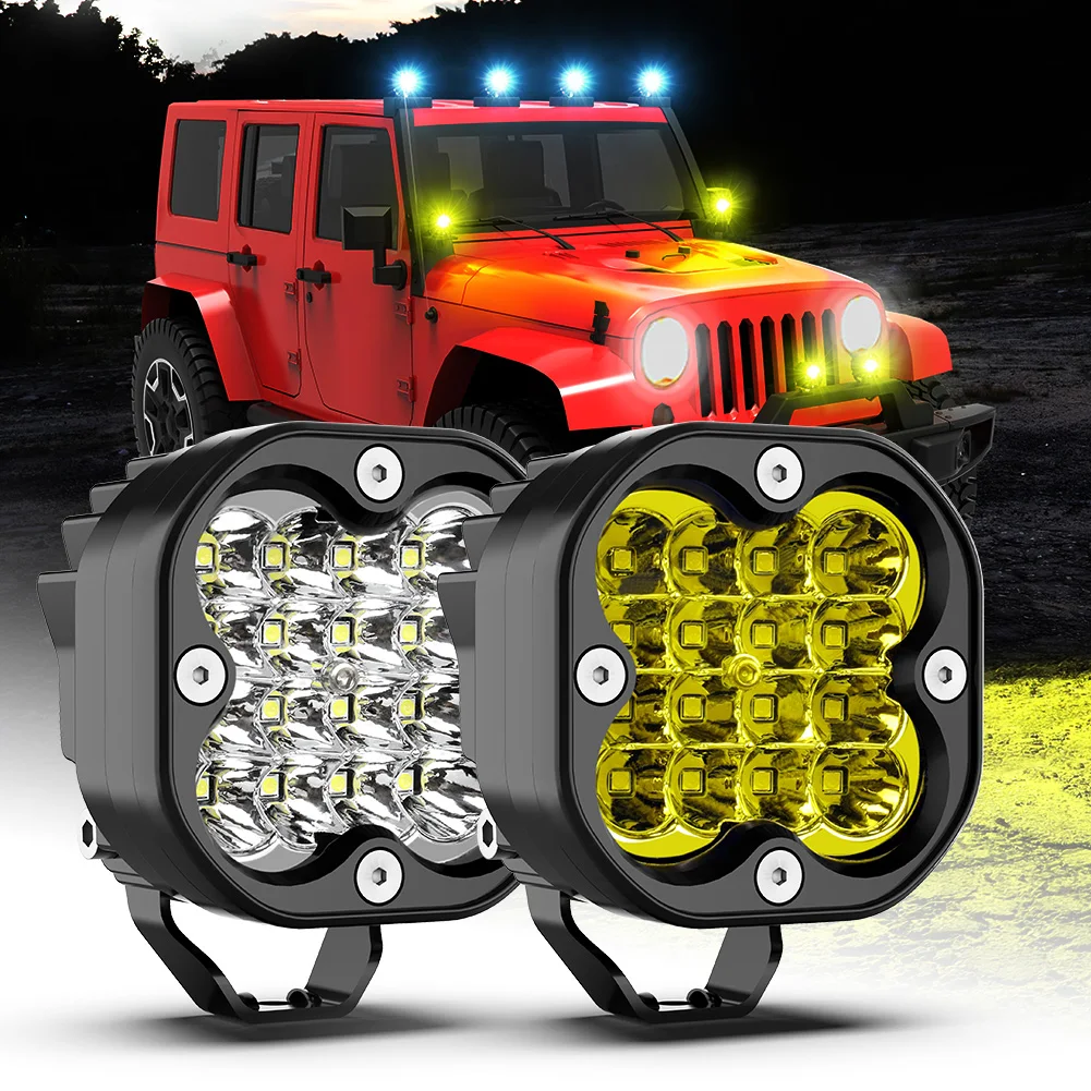 MICTUNING 3 Inch 12V Led Work Light Bar Spotlights 4x4 Offroad LED Headlights Fog Lamp For Motorcycle Jeep Truck ATV