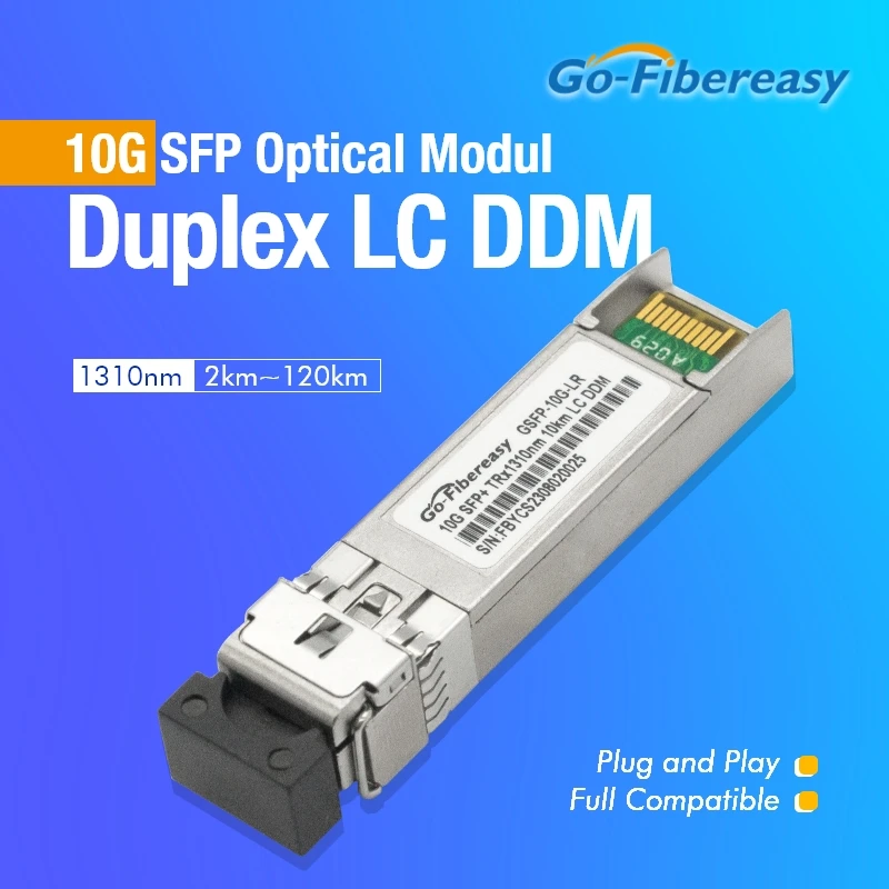 SFP 10Gb модуль трансиверов LR 10km Dual LC однорежимный 1310nm DDM SFP модуль для Ubiquiti/Cisco/Zyxel/TP-link оптическое оборудование