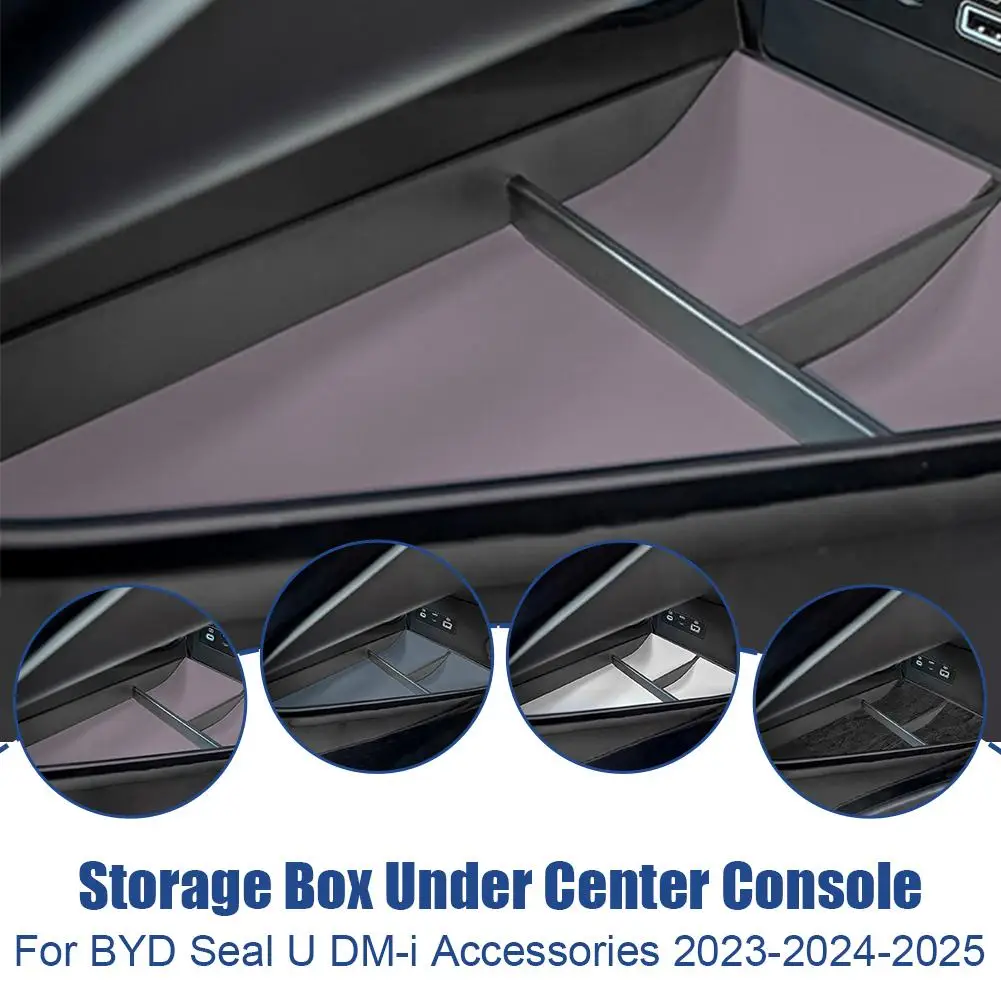 

Нижний ящик для хранения аксессуаров Byd Seal U Dm-i 2023-2024-2025, подлокотник для хранения из АБС-пластика с кожаной подкладкой Anti-scra Q9o3