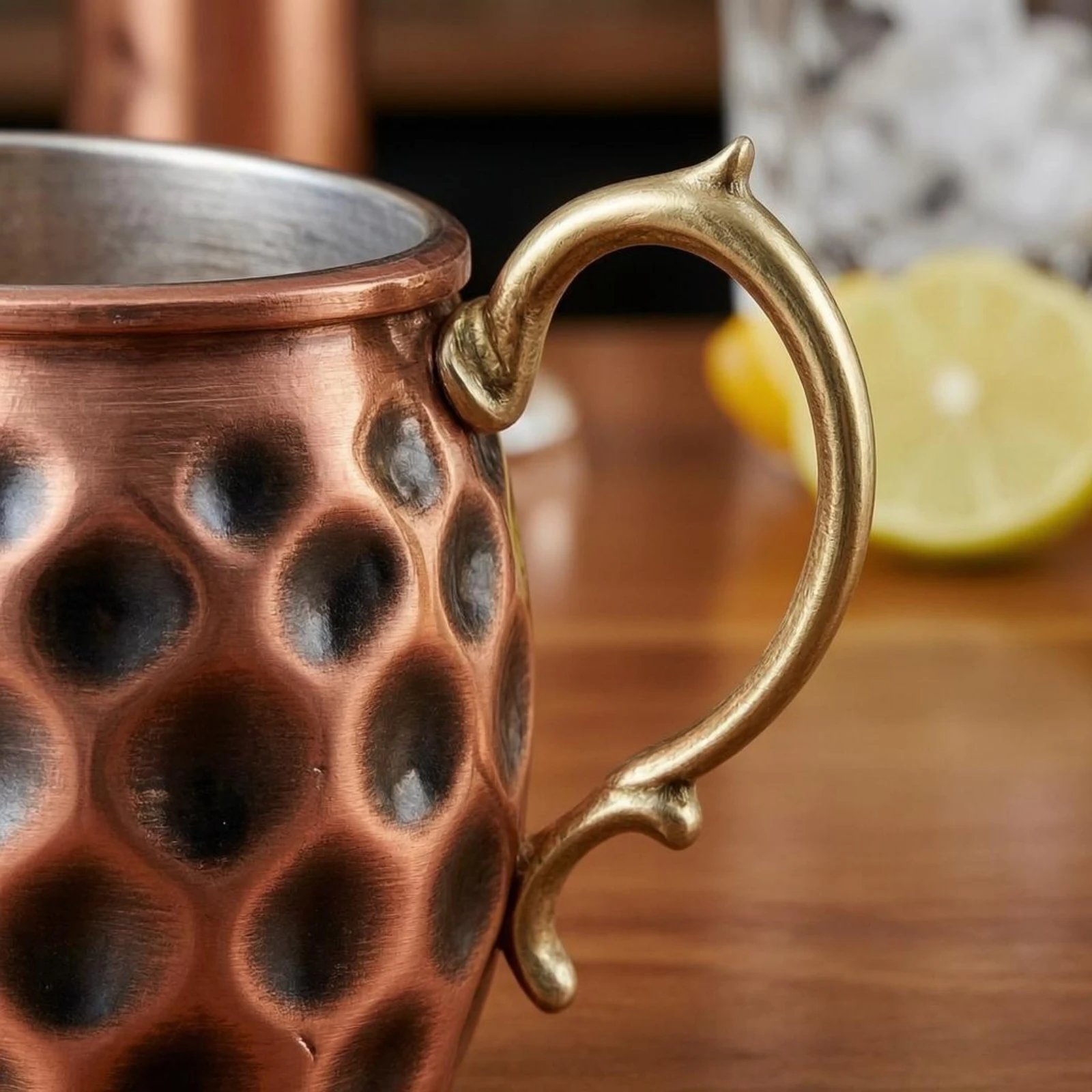 Copper Mixed Mug Curved Handle Drinkware