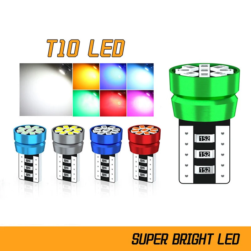 1PCS High Quality T10 W5W 168 192 Led Tail Light 2016 9smd 12V Auto Lamp CANBUS NO Error Car Marker Parking Bulb