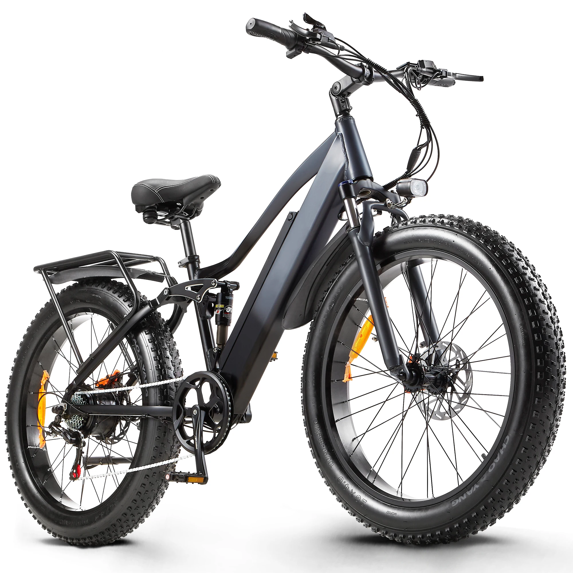 Elektrofahrrad 26 Zoll Mountainbike 48V18AH Akku, Fatbike mit breiten Reifen, Elektrofahrrad MTB für Erwachsene, E-Bike mit Ölbremse