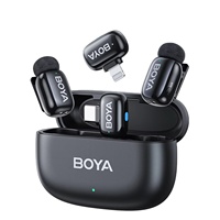 BOYA BOYA Mini Wireless Lavalier Lapel Microphone for iPad Android Type-C Phone Live Broadcast Audio Video Recording Vlog