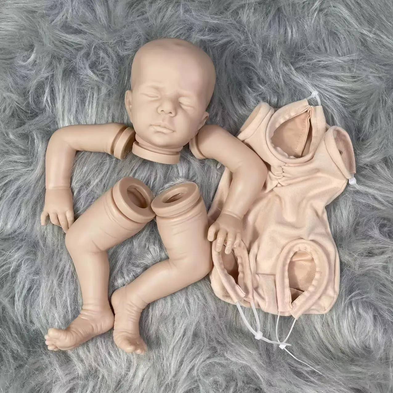 New 20 Inches Bebe Reborn Baby Luise With Artist Signed Kit Blank Unpainted Unfinished Molds Vinyl Parts Reborn Sleeping Kit