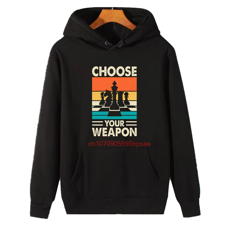 Chess Player Vintage Graphic Hooded Sweatshirts Fashion Winter Essentials Hoodie Sweaters Thick Sweater Men's Winter Clothes