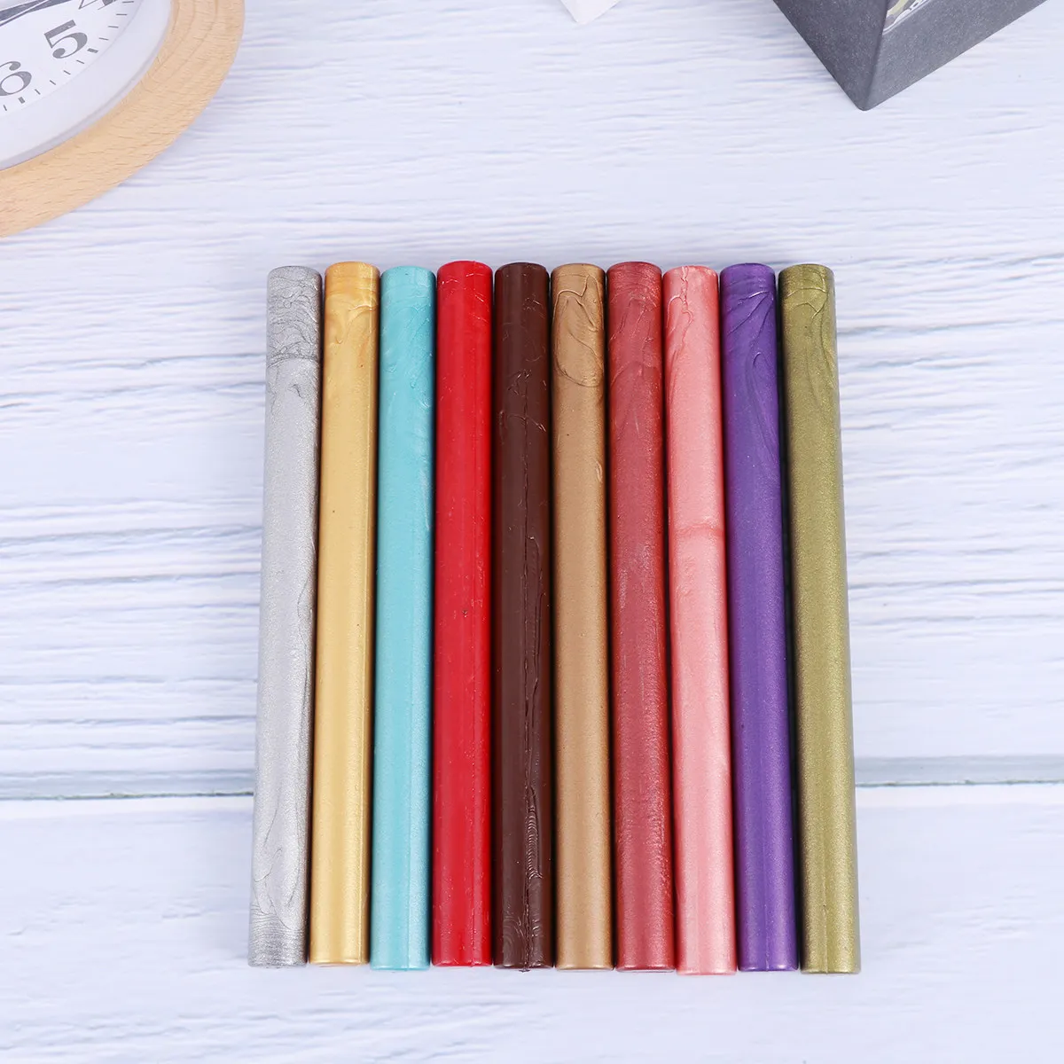 

10Pcs Premium Vintage Sealing Wax Sticks No Wick for Envelopes Invitations Wedding Party Crafts DIY Letters Personalization
