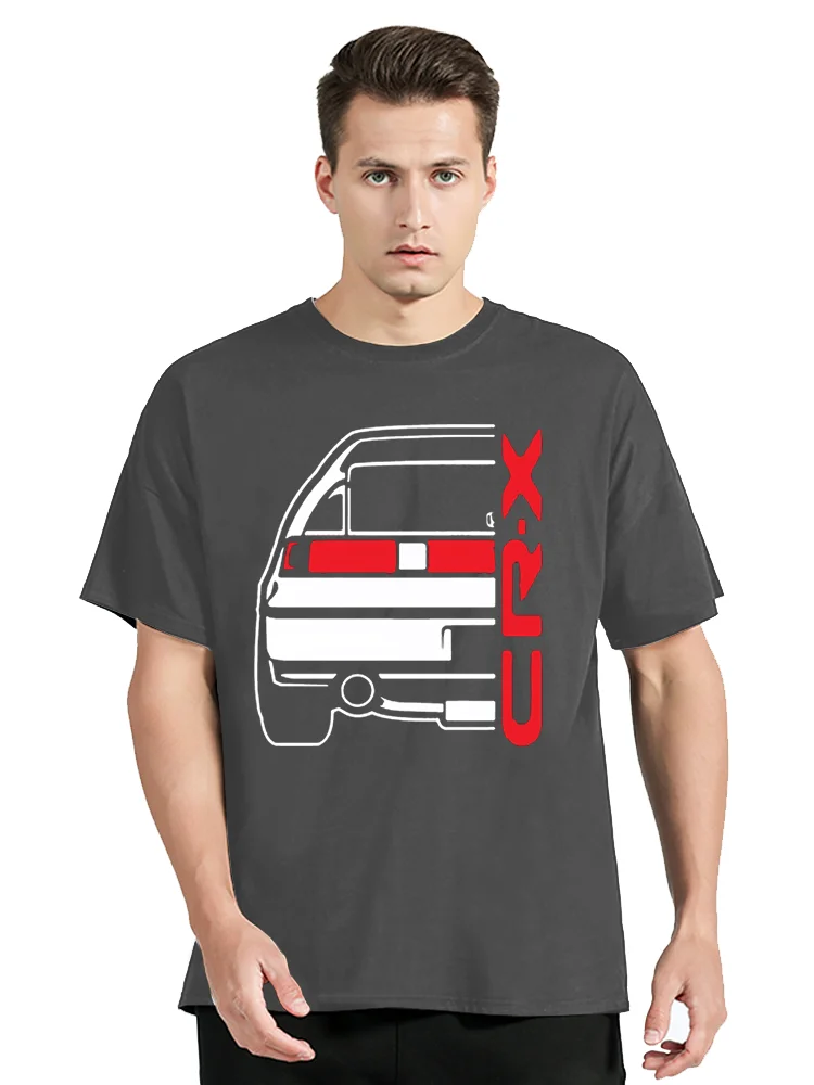 Hot Sale 100% Cotton Tshirt Classic Japanese Car Fans CRX SiR T-SHIRT Hip Hop Tees Tops Men Clothing