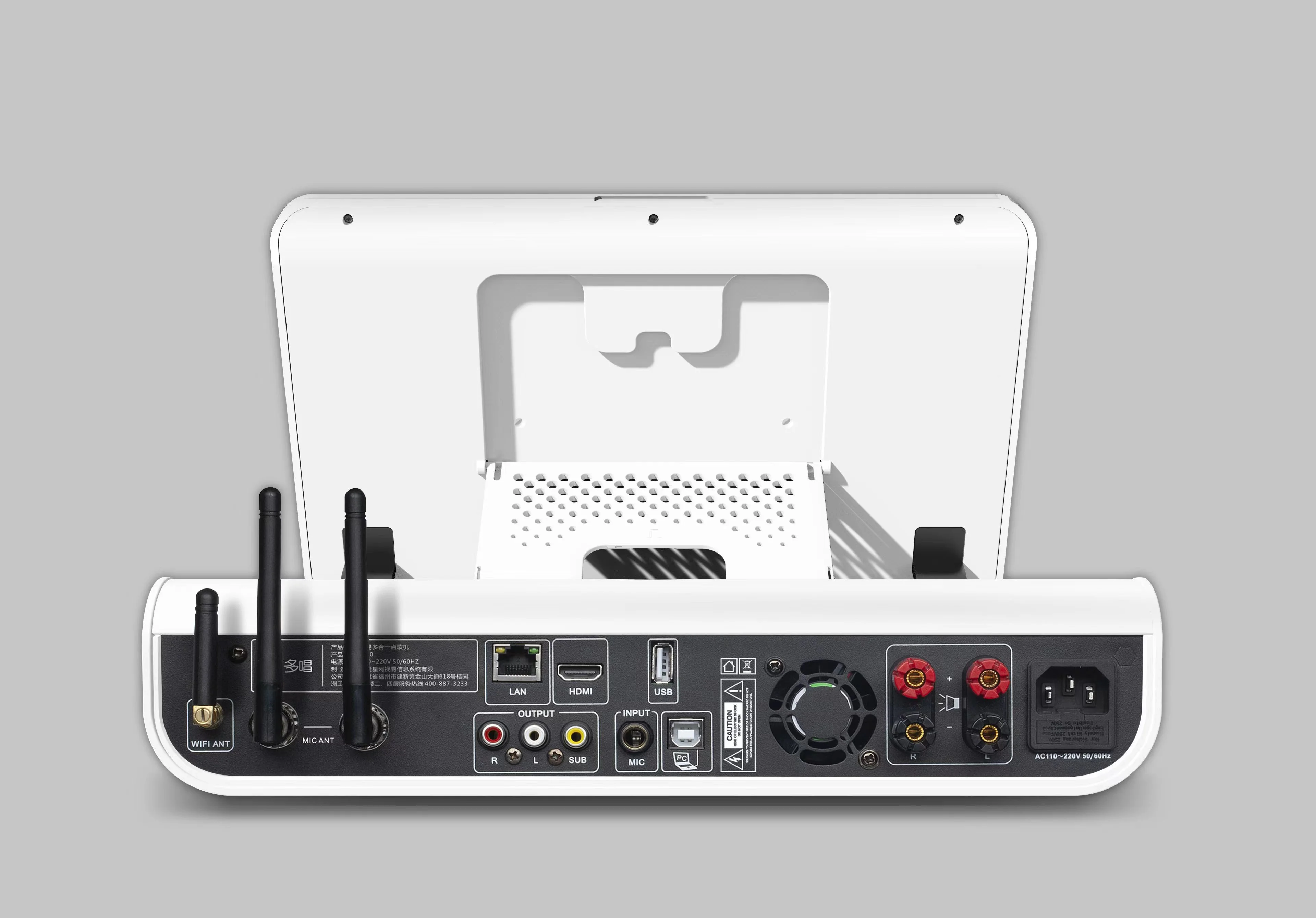 13.3 بوصة 6 في 1 آلة الكاريوكي OEM الغناء مشغل أغاني VOD مع 2 ميكروفونات لاسلكية لـ KTV و Jukebox استخدام 2T التخزين