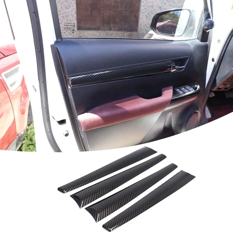 

Для Toyota Hilux 2015-2022 ABS внутренняя дверная панель, декоративные планки, дверные декоративные панели, аксессуары для украшения салона автомобиля