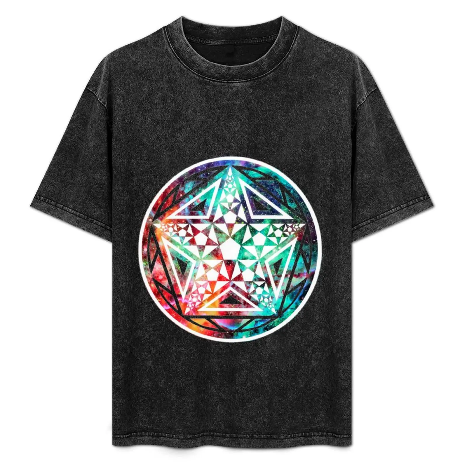 Rainbow Pentagram T-Shirt shirts graphic quick drying tee shirts for men