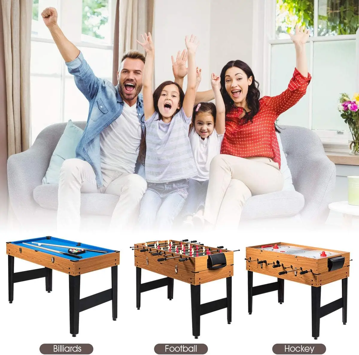 Multi Game Table, 3-in-1 48