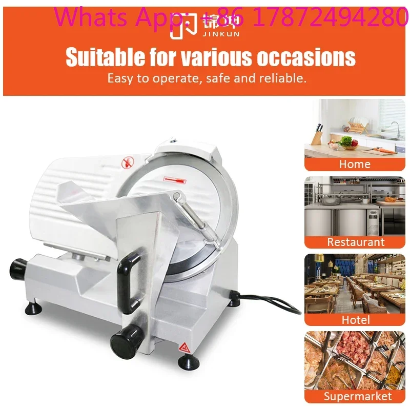 

Commercial Batch Food Cutting Machine, New Motor Powered Cutter for Frozen Meat, Ham and Cheese
