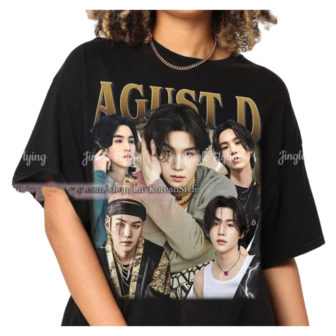 Limited Agust D Kpop Tshirt Vintage Unisex Gift Idea Pre Shrunk Shirt