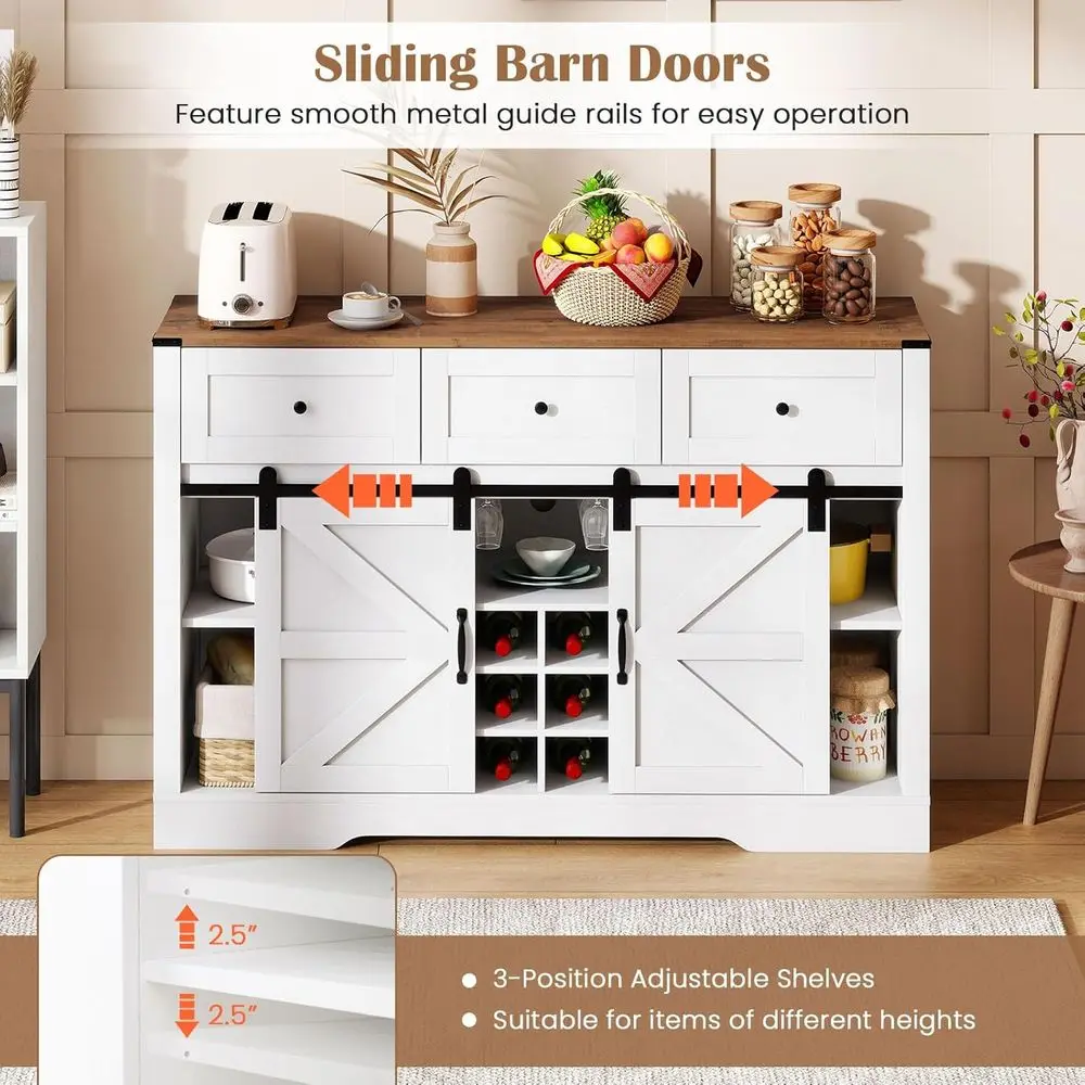 LED-beleuchteter 52 Weinbarschrank mit Schiebetür, 12-Flaschenregal, Glashalter für Wohnzimmer oder Kaffeestation