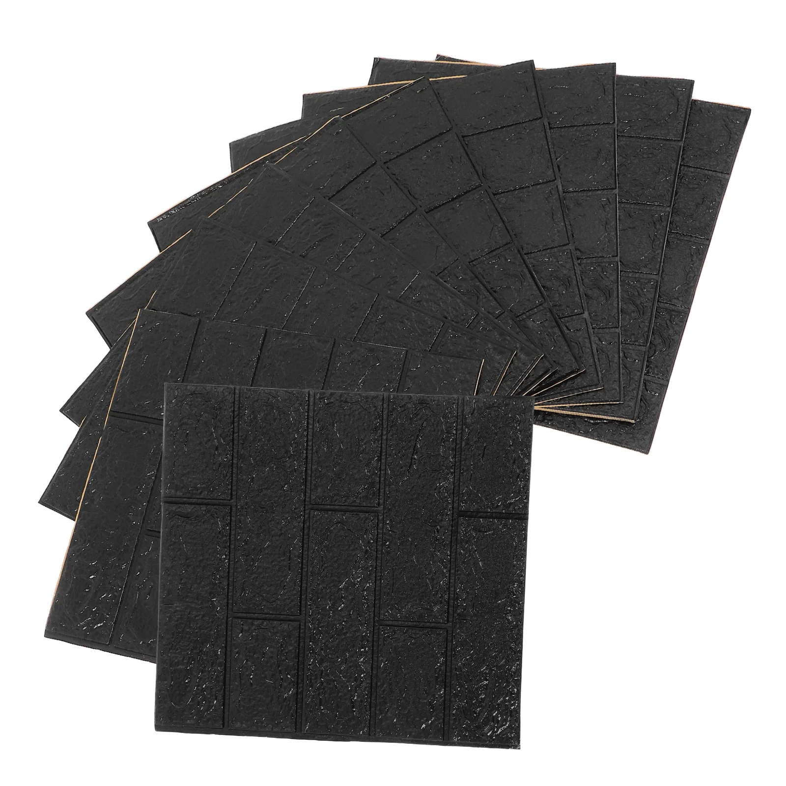 

10 Pcs Foam Waterproof Wallpaper Brick Decals for Walls Sticker Black Xpe Foaming