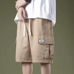 Cargo shorts men's summer loose-fitting five-point pants multi-pocket functional sports pants