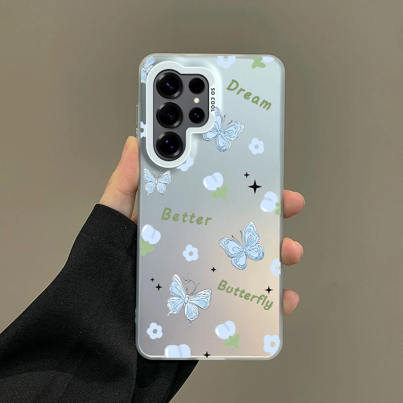 Colorful Soft Edge Hard Shell Phone Case for Samsung Galaxy A10 A11 A12 A13 A14 A03 A04E A23 A54 A52 A51 Cover Dream Butterfly