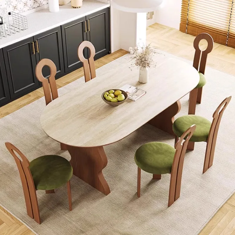 

Овальные обеденные столы для переговоров, ретро-ресторан, гостиная, рабочие обеденные столы, современная деревянная мебель La Mesa MHCZ