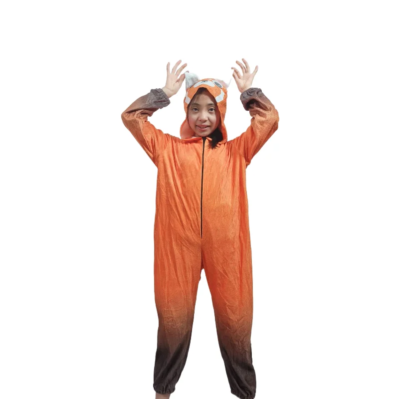 Red Panda Pixar Costumes For Girl Boy, Halloween Cosplay Jumpsuit,Dress Up Carnival For Women Man Cloth Ideal Masquerade Gifts