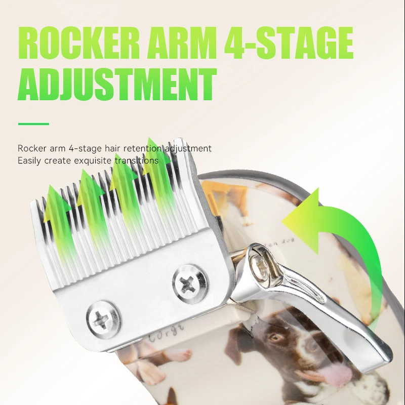 Kemei-Kit de toilettage professionnel pour animaux de compagnie, tondeuse à cheveux électrique aste pour chien, manteau optique, fournitures pour animaux de compagnie pour chiens et chats