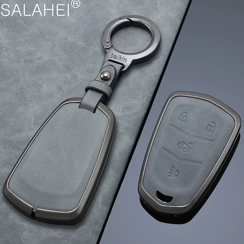 

Car Smart Key Shell Case Cover Holder for Cadillac ATS ATS-L CT6 CTS DTS XT5 Escalade ESV SRX SRS STS XTS ELR 2014-2018 Keychain