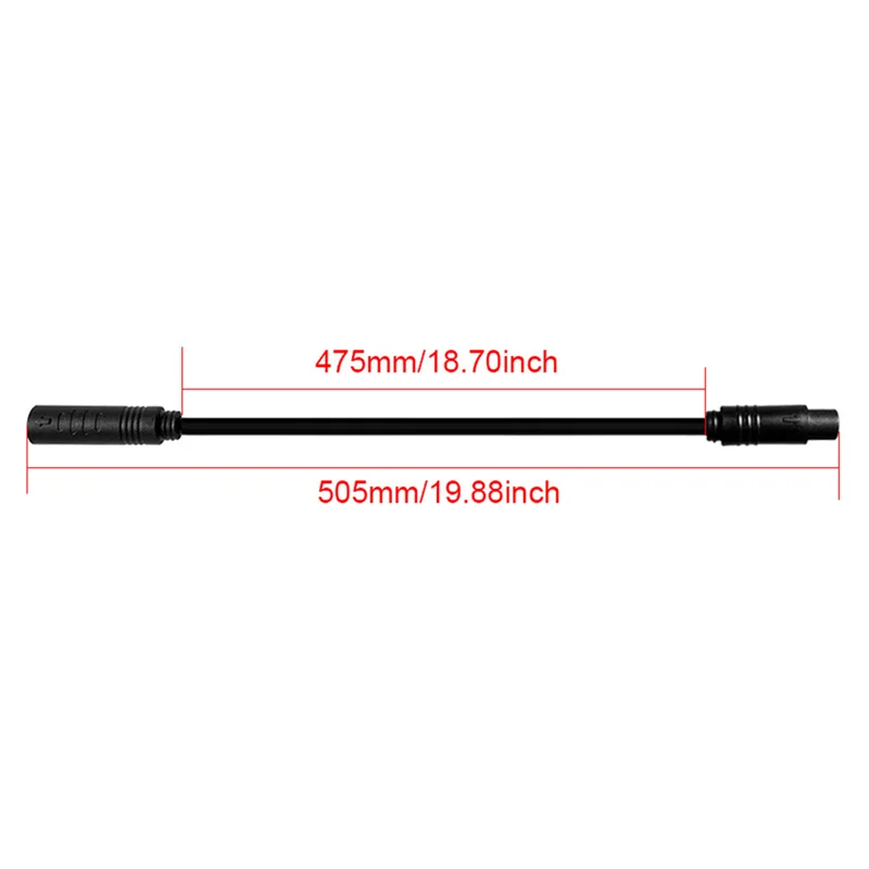 AA26P دراجة كهربائية 8 دبوس أنثى إلى ذكر عرض تمديد كابلات الموصلات ل Bafang منتصف المحرك BBS01 BBS02 BBSHD 70 سنتيمتر