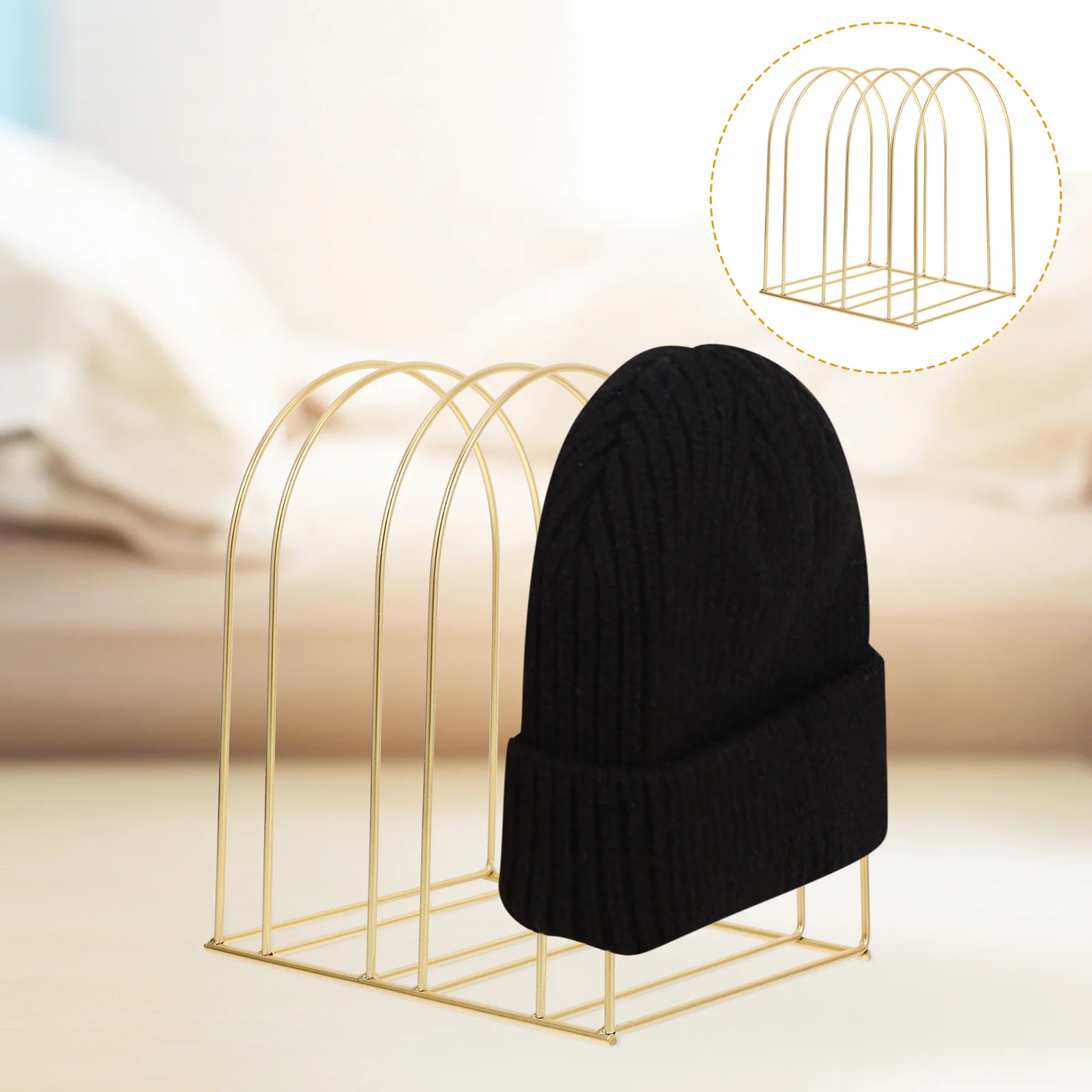 Hat Storage Rack Holder Free Standing Tabletop Display Baseball Cap Stands For Multiple Hats Woolen Shelf