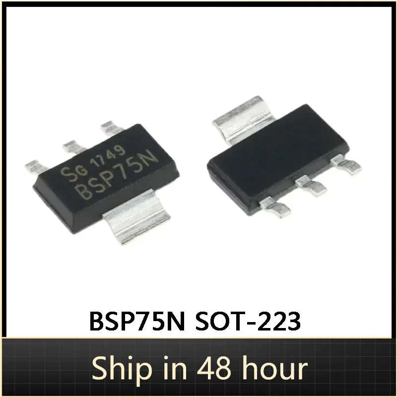 

5PCS 100% New Original BSP75N BSP75 SOT-223 MOS patch field effect tube power driver IC chip in Stock