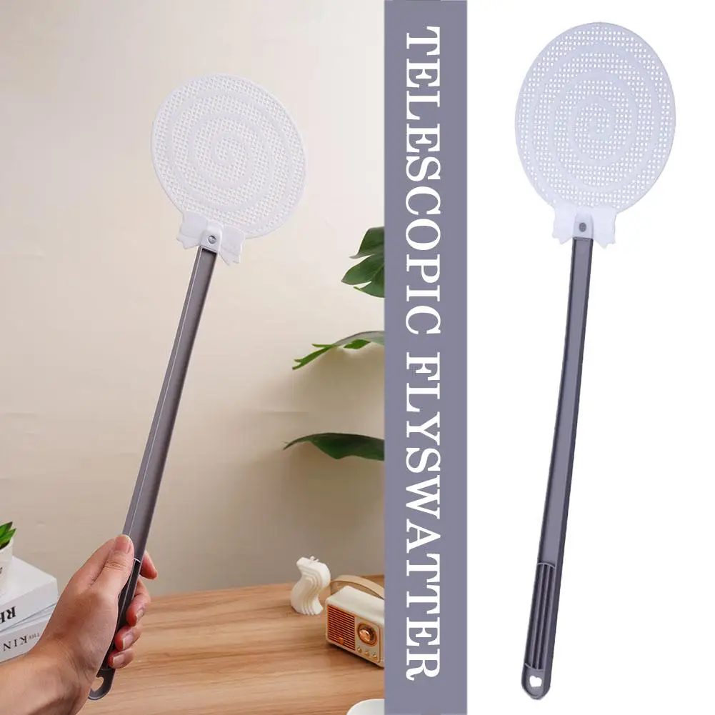 Long Handle Fly Swatter Pest Control Manual Plastic Fly Swatter Repellent Color Home Mosquito Solid Restaurant Tool B8a7