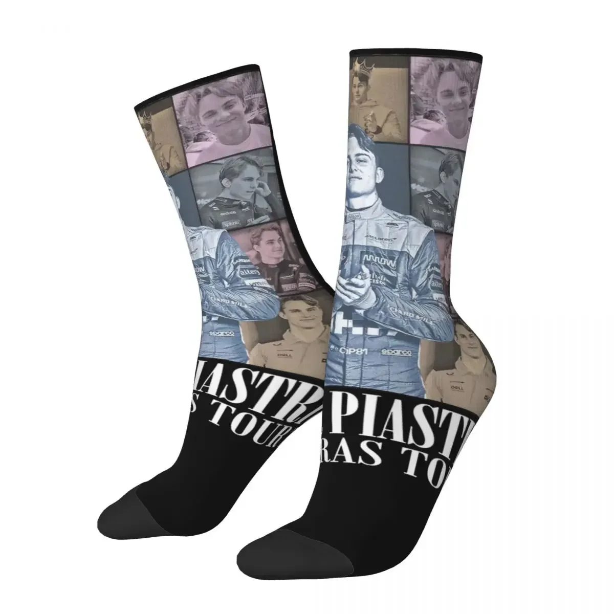 Hip-hop Oscar Piastri The Eras Tour Basketball Socks Polyester Middle Tube Socks for Women Men Breathable