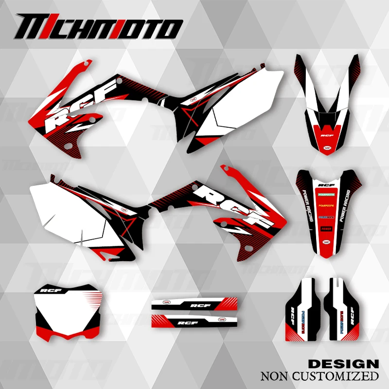 

MCHMFG New Style Graphics Decals Stickers Kit For HONDA CRF250 2010 2011 2012 2013 CRF450 2009 2010 2011 2012